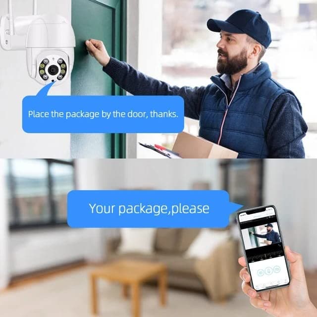 Honyman - Full HD1080P Wi-Fi IP66 PTZ v380 PRO Camera Pan Tilt Surveillance Camera, Two Way Audio/Motion Detection/Best Night Vision/Waterproof CCTV Camera Support Upto 128G SD,White thumbnail 4